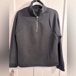Ribbed Quarter-Zip Turtleneck Sweater Size L